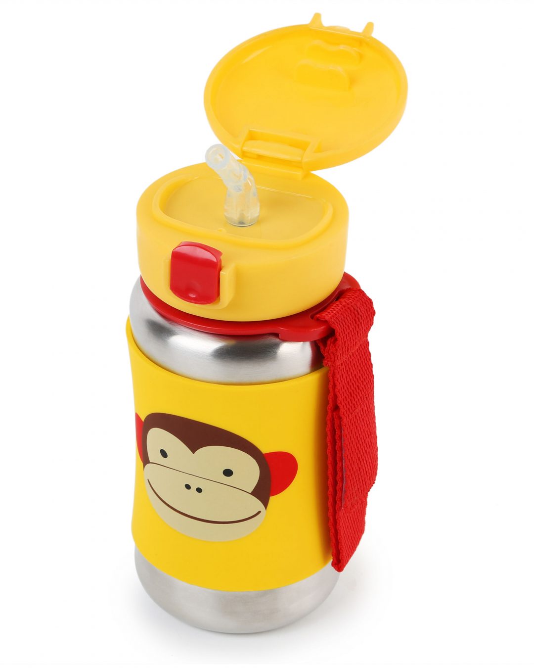 Skip Hop Zoo Stainless Steel Little Kid Straw Bottle Monkey - Little Skip Hop Zoo Stainless Steel Straw Bottle